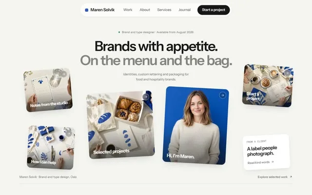 Bento designer portfolio preview
